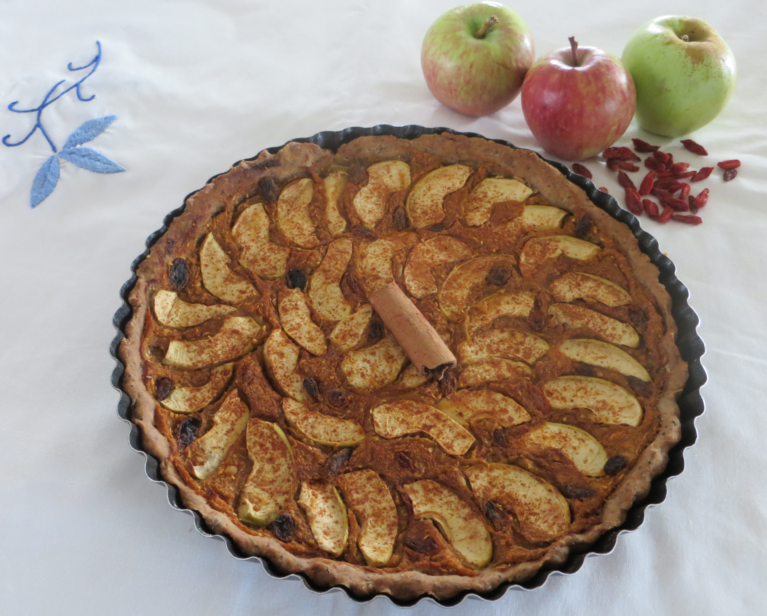 Tarte de ma e gojis