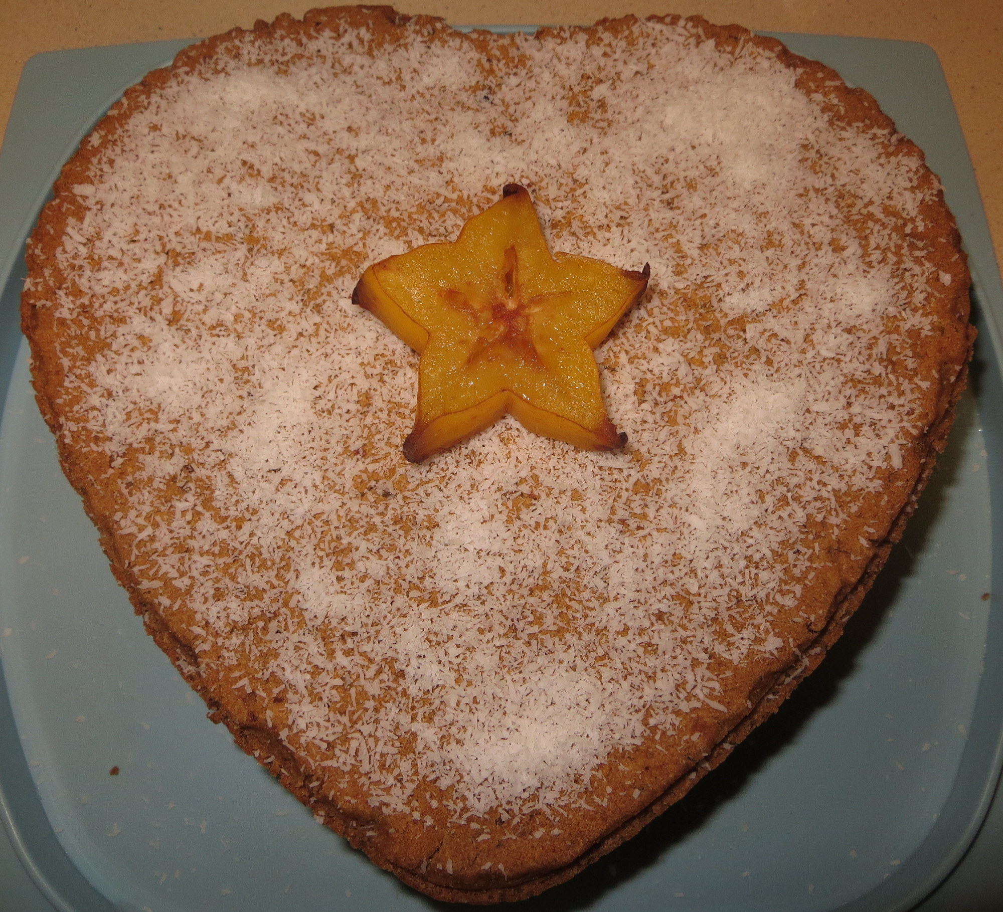 Bolo de manga e coco